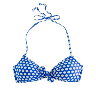 Graphic dot knotted top