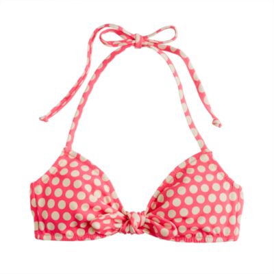 Graphic dot knotted top
