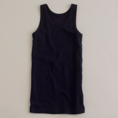 Girls' tissue rib tank
