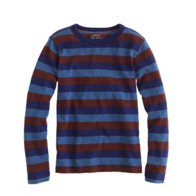 Boys' long-sleeve tee in triple stripe