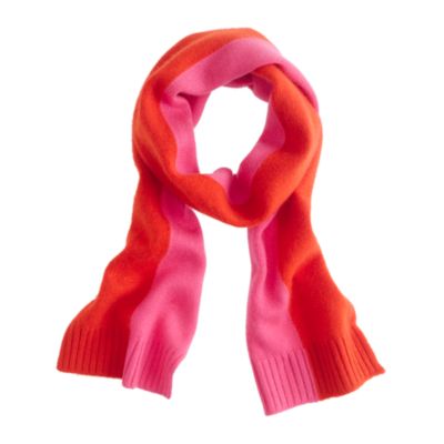 Girls' cashmere colorblock scarf
