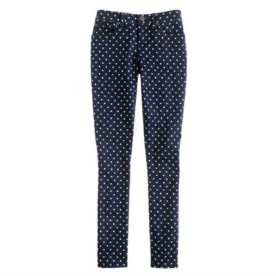Tall toothpick jean in polka dot