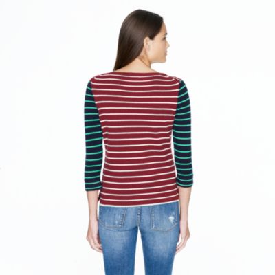 Collection cashmere colorblock stripe sweater