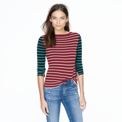 Collection cashmere colorblock stripe sweater