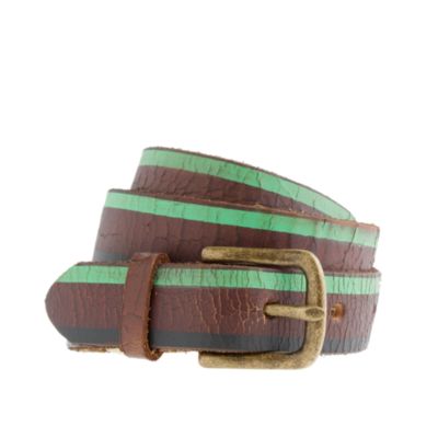Boys' painted leather belt