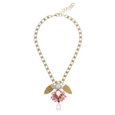 Lulu Frost for J.Crew crystal petal necklace