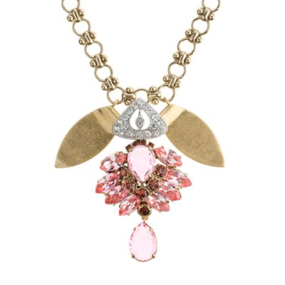 Lulu Frost for J.Crew crystal petal necklace