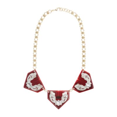 Lulu Frost for J.Crew Triple resin triangle necklace