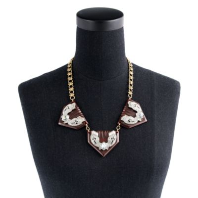 Lulu Frost for J.Crew Triple resin triangle necklace