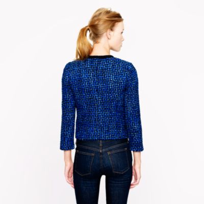 Lady jacket in blue tweed