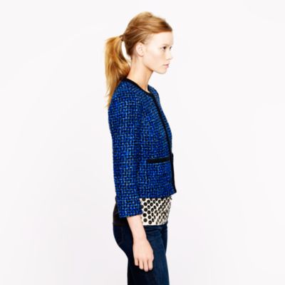Lady jacket in blue tweed