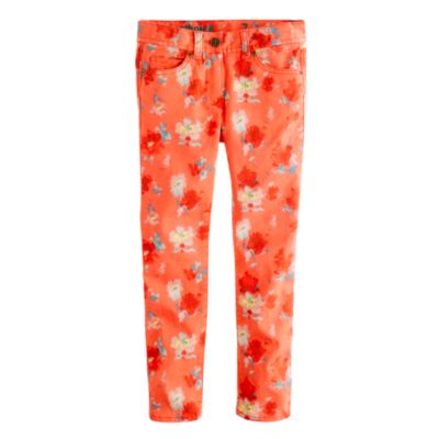 Girls' toothpick jean in painted floral