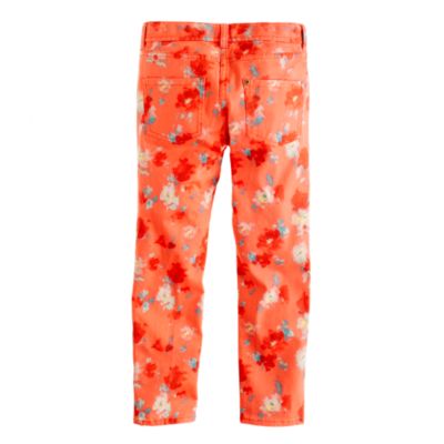 Girls' toothpick jean in painted floral