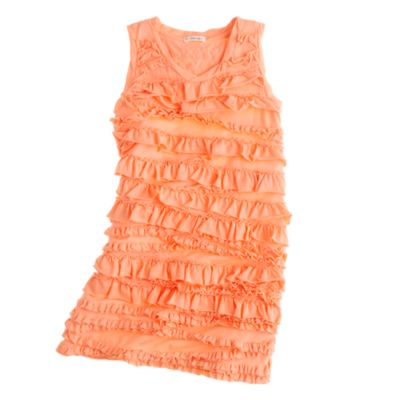 Girls' rolling ruffle dress