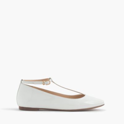 Girls' patent leather t-strap ballet flats