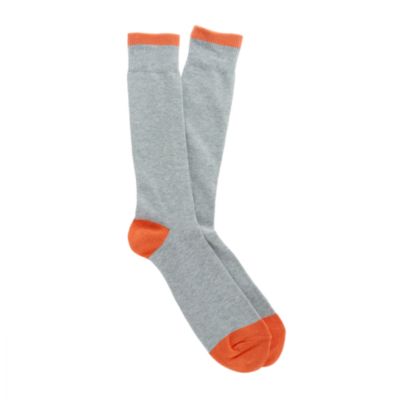 Two-color tipped cotton socks
