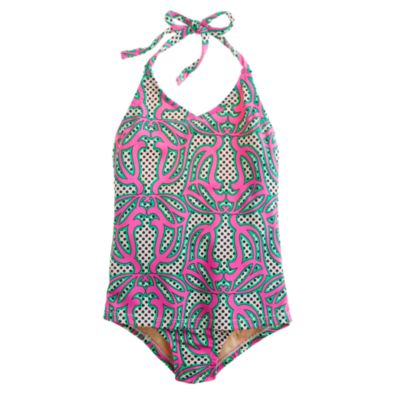 Girls' neon swirl tank