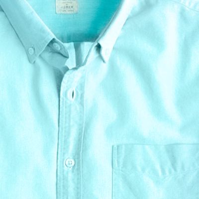 Sun-faded solid oxford shirt