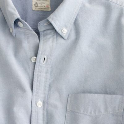 Sun-faded solid oxford shirt