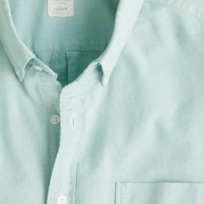 Sun-faded solid oxford shirt