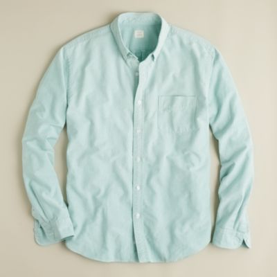 Sun-faded solid oxford shirt