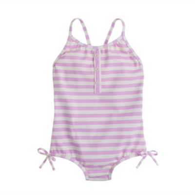 Girls' stripe henley tank