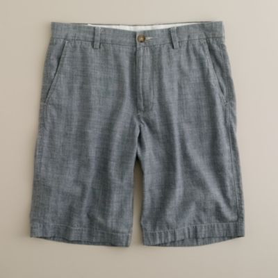 11" club short in grey chambray