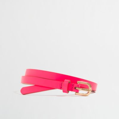 Factory girls' neon patent skinny belt