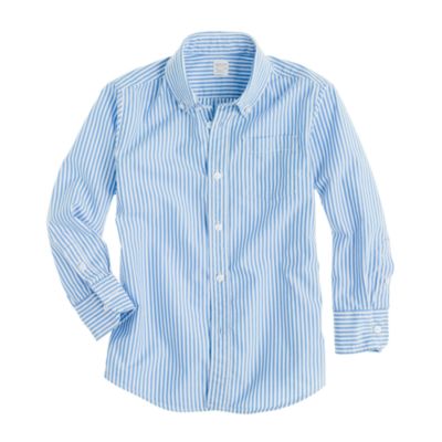 Boys' Secret Wash shirt in thin stripe