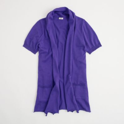 Factory short-sleeve open cardigan