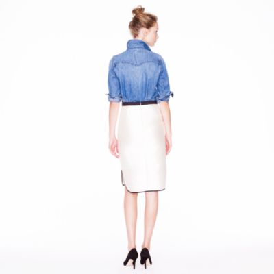 Tuxedo pencil skirt
