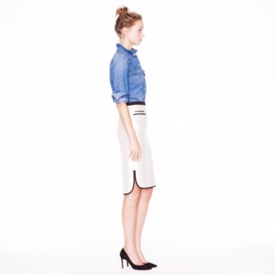 Tuxedo pencil skirt