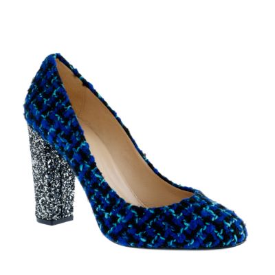 Etta glitter tweed pumps