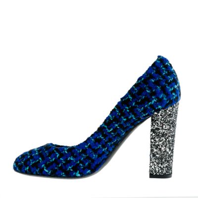 Etta glitter tweed pumps