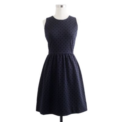 Polka-dot ponte dress