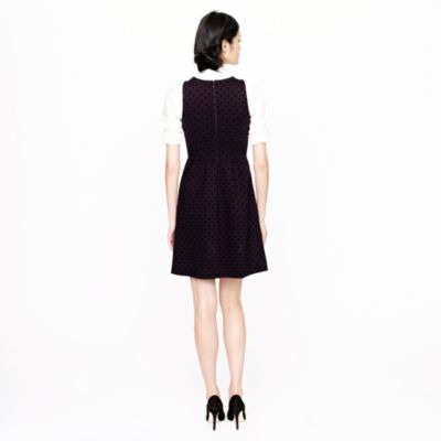 Polka-dot ponte dress