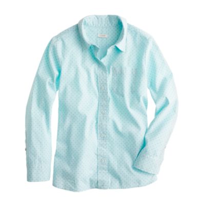 Shrunken shirt in dot oxford
