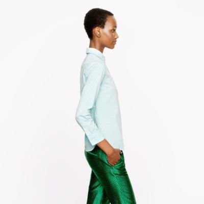 Shrunken shirt in dot oxford
