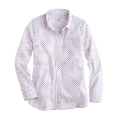 Shrunken shirt in dot oxford