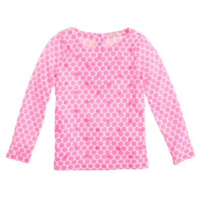 Girls' spotted sequin-cluster tee