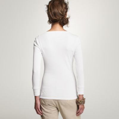 Perfect-fit ruffle henley tee