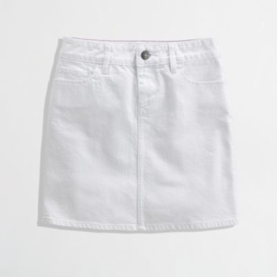 Factory white denim mini