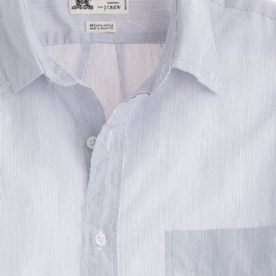Thomas Mason&reg; short-sleeve shirt in navy stripe