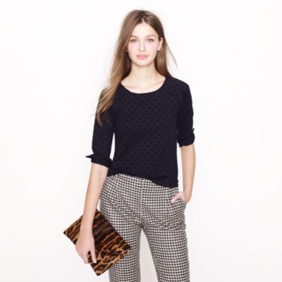 Velvet-dot ponte top
