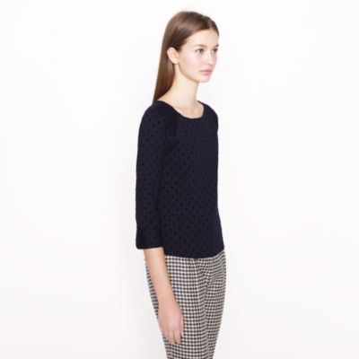 Velvet-dot ponte top