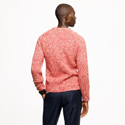 Marled wool alpaca crewneck sweater