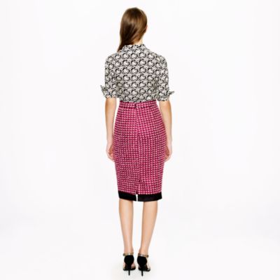 Collection pencil skirt in pink tweed