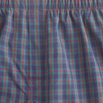 Plaid boxers in navy