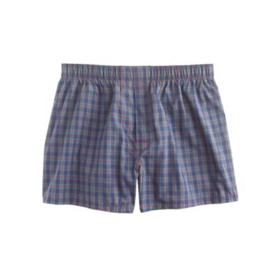 Plaid boxers in navy