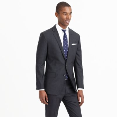 Ludlow suit jacket with double vent in Italian wool